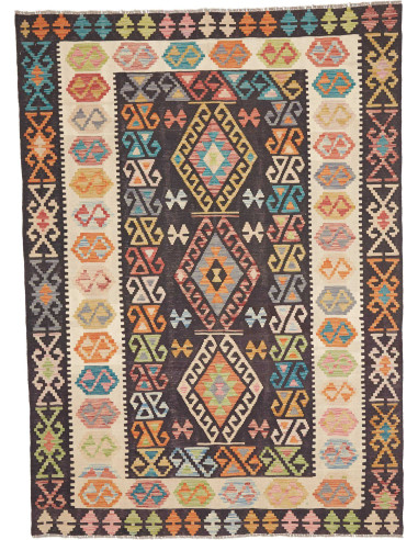 Hand Made Rug Kilim Afghanistan 175x242 Dark Br