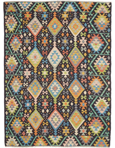 Tappeto Originale Kilim Afghanistan 175x237 Ner