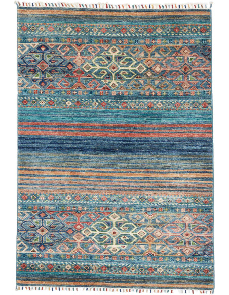 Hand Made Rug Rubin Pakistan 103x148 Blue Orang