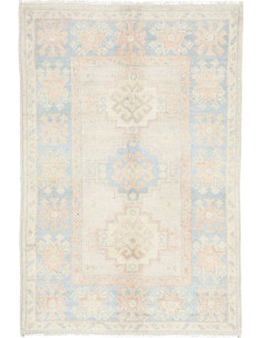 Hand Made Rug Kazak Afghanistan 62x91 Beige Lig