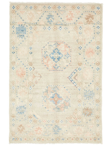 Hand Made Rug Kazak Afghanistan 61x92 Beige Lig
