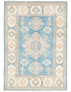 Hand Made Rug Kazak Afghanistan 84x120 Teal Blu