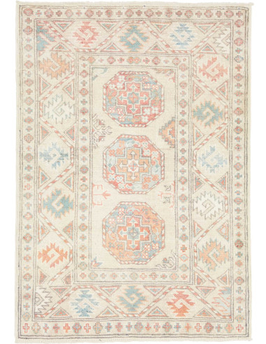 Tappeto Originale Kazak Afghanistan 84x119 Crem