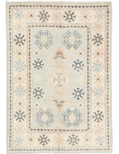 Hand Made Rug Kazak Afghanistan 66x94 Light Blu