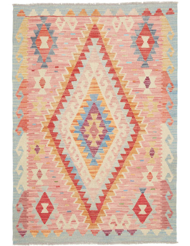 Hand Made Rug Kilim Afghanistan 109x157 Pink Bl