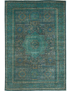 Rug Mamlouk Pakistan 201x308 Petrol Blue Antiqu