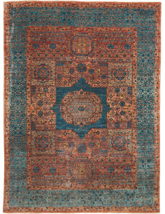 Rug Mamlouk Pakistan 175x237 Teal Terracotta