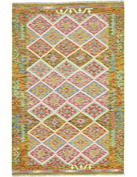 Hand Made Rug Kilim Afghanistan 124x190 Green M