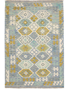 Hand Made Rug Kilim Afghanistan 127x188 Sky Blu