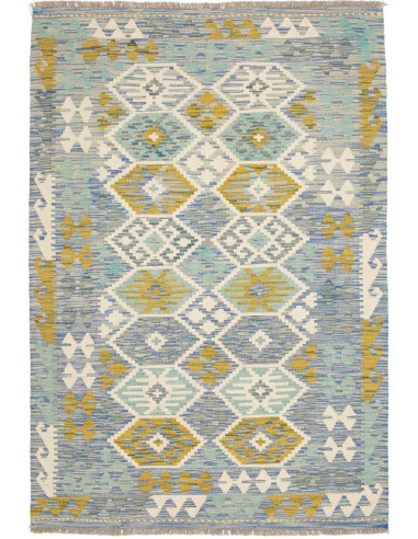 Tappeto Originale Kilim Afghanistan 127x188 Blu