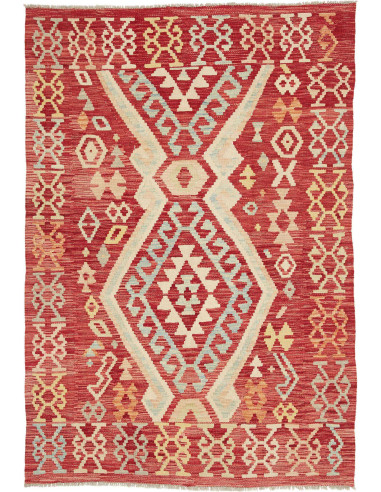 Hand Made Rug Kilim Afghanistan 128x186 Red Cre