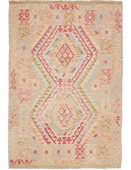 Hand Made Rug Kilim Afghanistan 128x186 Pinkish