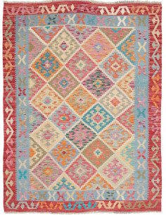 Hand Made Rug Kilim Afghanistan 130x172 Red Mul