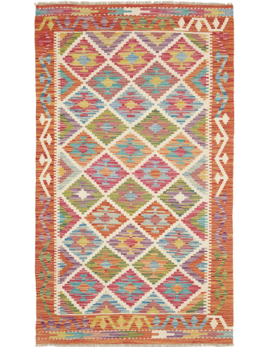 Hand Made Rug Kilim Afghanistan 100x174 Orange