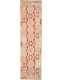 Hand Made Rug Kilim Afghanistan 79x290 Terracot