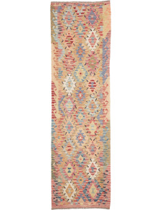 Hand Made Rug Kilim Afghanistan 87x298 Beige Re