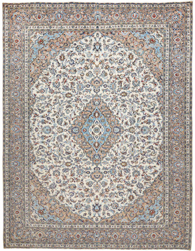 Tappeto Originale Kashan Persia 305x395 Crema A