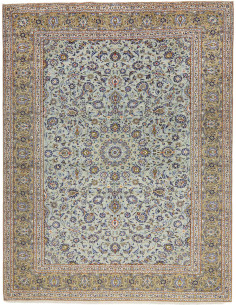 Hand Made Rug Kashan Persia 290x374 Aqua Green