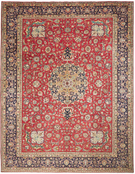 Tappeto Originale Tabriz Persia 305x400 Rosso B