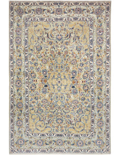 Hand Made Rug Kashan Persia 204x310 Sage Green