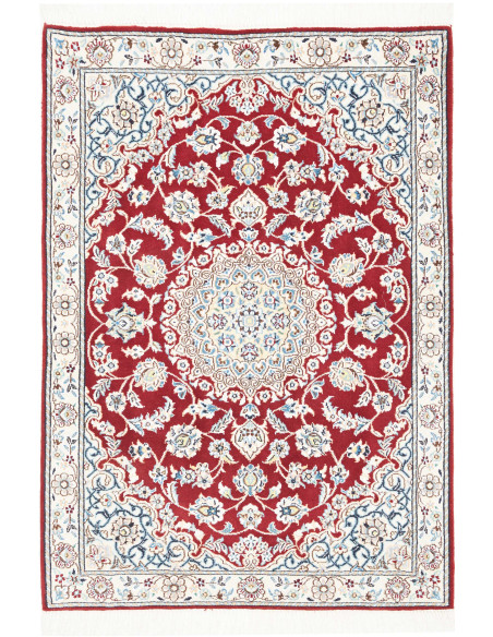 Hand Made Rug Nain 9la Persia 82x118 Red Cream