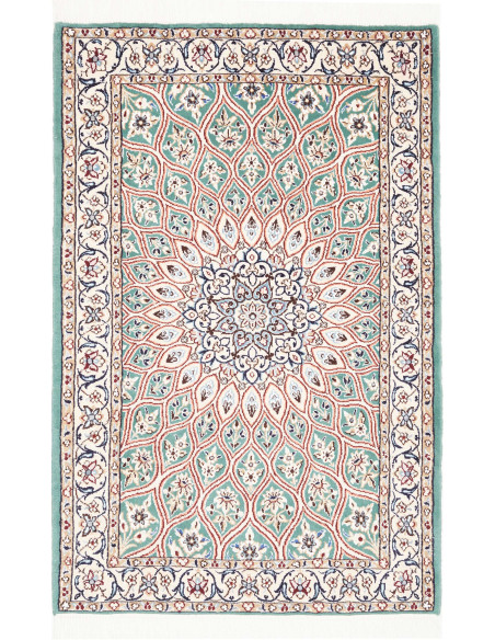 Hand Made Rug Nain 9la Persia 81x126 Mint Green