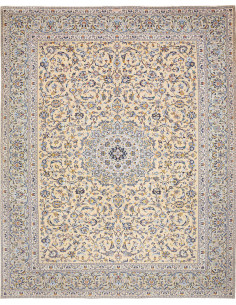 Hand Made Rug Kashan Persia 316x395 Beige Blue