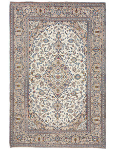 Hand Made Rug Kashan Persia 198x298 Ivory Beige