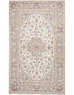 Hand Made Rug Kashan Persia 195x330 Cream Blue