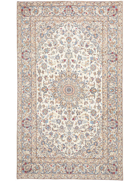 Hand Made Rug Kashan Persia 195x330 Cream Blue