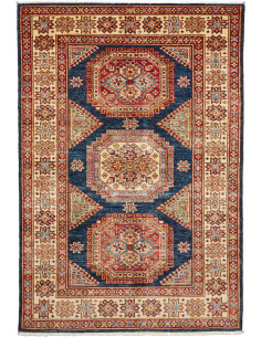 Hand Made Rug Kazak Fine Pakistan 123x181 Blue