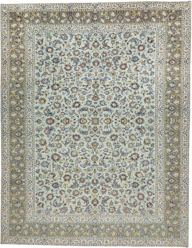 Tappeto Originale Kashan Persia 300x387 Celeste