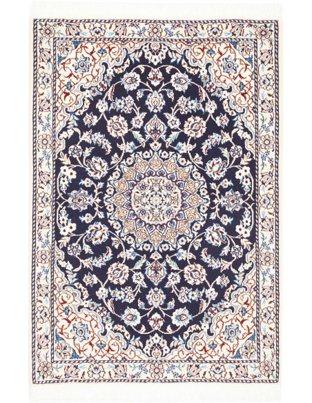 Hand Made Rug Nain 9la Persia 80x117 Dark Blue