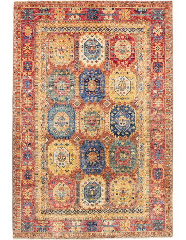 Hand Made Rug Tribal Pakistan 160x238 Red Blue