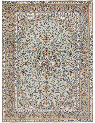 Hand Made Rug Kashan Persia 305x410 Mint Green