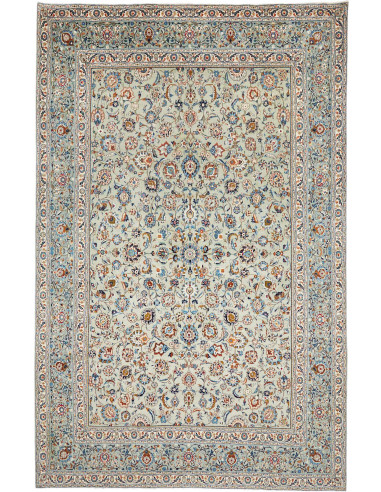 Hand Made Rug Kashan Persia 273x422 Mint Blue C