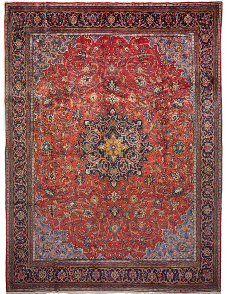 Hand Made Rug Sarough Persia 300x396 Red Blue