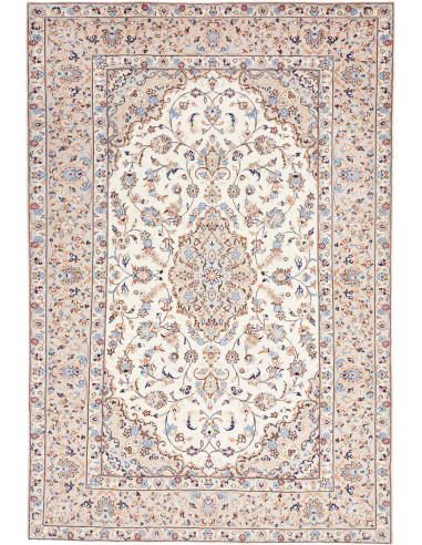 Tappeto Originale Kashan Persia 198x294 Crema A