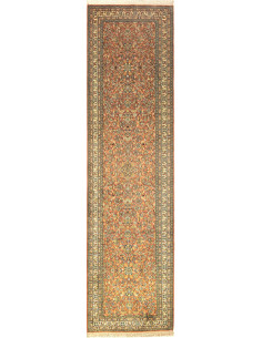 Rug Kashmir India maroon brown 79x296