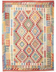 Hand Made Rug Kilim Afghanistan 171x236 Red Blu