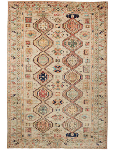 Hand Made Rug Kazak Fine Pakistan 203x303 Beige