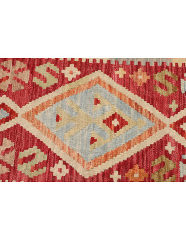Hand Made Rug Kilim Afghanistan 60x194 Red Beig