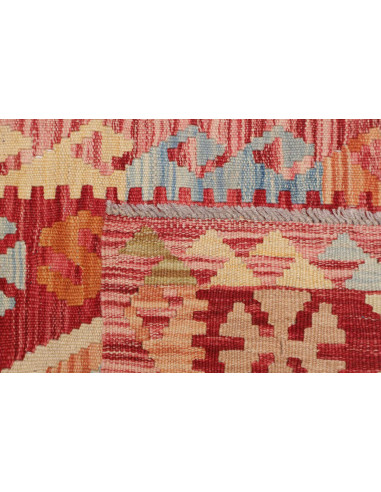 Hand Made Rug Kilim Afghanistan 60x194 Red Beig