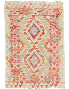 Hand Made Rug Kilim Afghanistan 81x117 Beige Mu
