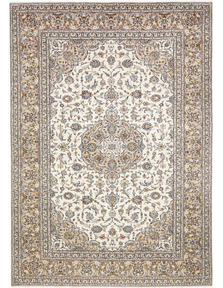 Tappeto Originale Kashan Persia 247x352 Crema B