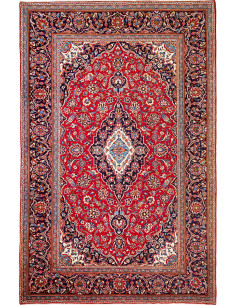Hand Made Rug Ardakan Persia 197x300 Red Blue