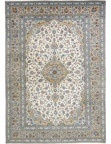 Hand Made Rug Kashan Persia 247x356 Ivory Light