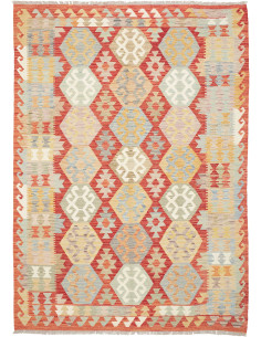 Hand Made Rug Kilim Afghanistan 168x240 Red Bei