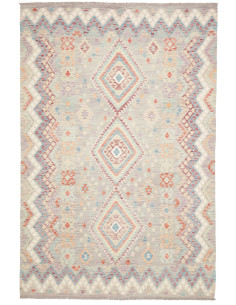 Tappeto Originale Kilim Afghanistan 202x302 Gri