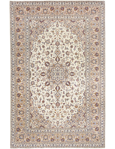 Hand Made Rug Kashan Persia 195x300 Ivory Beige